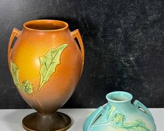 "Thornapple" pattern flower vases in distinctive Art Deco design. 
