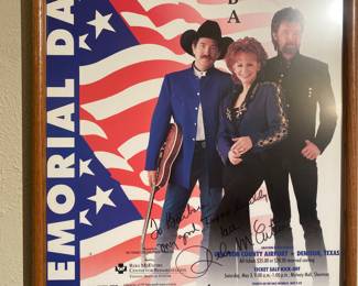 Signed Reba McEntire posters 