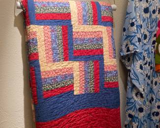 There are a number of nice quilts- mostly machine made 