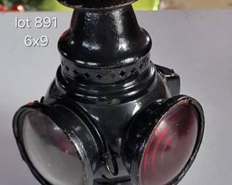 Early 1900s antique Adlake coach or carriage lamp