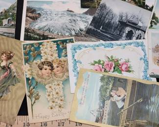 Vintage postcards mailed to Mathews County, Virginia in early 1900s