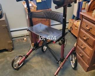 Upright rollator