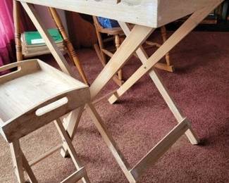 Wooden tray tables
