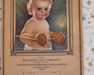 Mathews Ice Company 1939 calendar