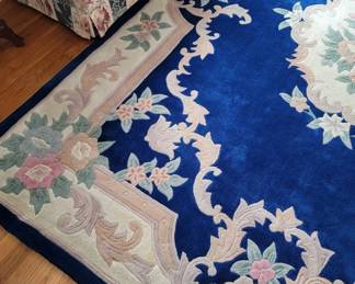 Large royal blue area rug