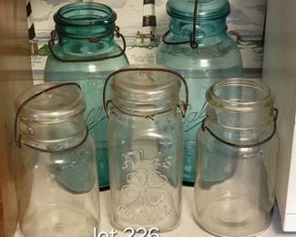 Atlas and Ball vintage canning jars
