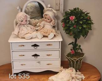 Dolls and doll furniture