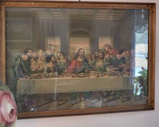 The Lord's Supper antique framed print