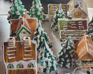 Vintage 1970s department 56 Christmas houses