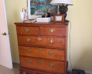 Maple Queen Anne Chest on Frame - Circa 1730-1760