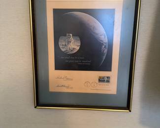 Signed by President Nixon - Neil Armstrong stamp 