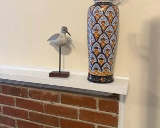 Vase and decorative bird 