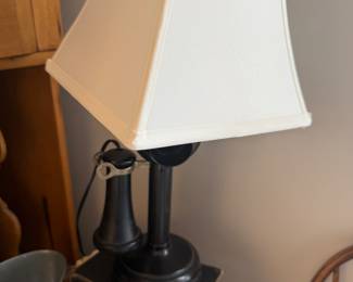 Antique telephone phone converted to a lamp. 
