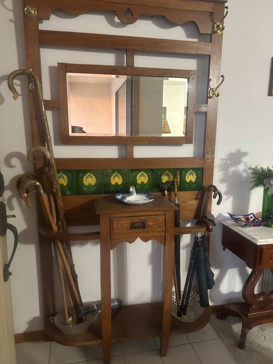 Gorgeous Antique Hall Tree