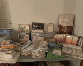 Lots of Vintage Linens and Sheets that are new in the package
