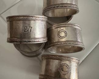 Antique White Castle Line Ship Napkin Rings - These are a Rare find and are displayed in the Titanic Museum