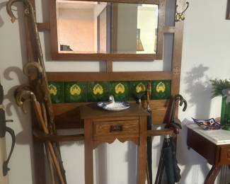 Gorgeous Antique Hall Tree