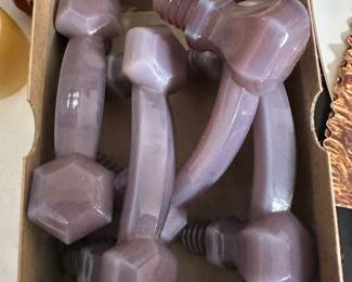 Antique Purple Slag Glass Cabinet/Drawer Pulls