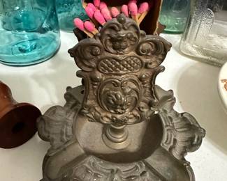 Victorian Ashtray and Match Holder