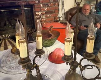 Vintage Candlestick Lamps