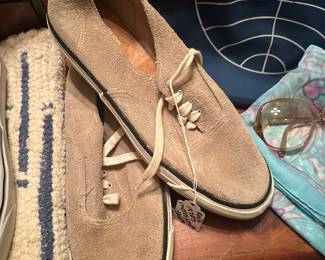 RARE Vintage 70s Keds Brown Leather Skateboard Shoes - LOOK THESE UP!