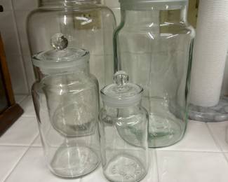 Vintage Ground Glass Jars