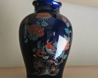 Cobalt blue vase from the "Oriental Paradise" art collection by Arklow, made in Ireland.