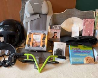 Homesics Shiatsu Massage Cushion, Air Pro Foot Massager, Vibration Neck Massager, Sharper Image The