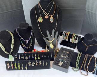 Artistic Beadwork Necklaces, Bracelets and Pierced Earrings