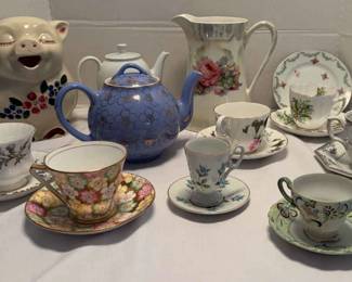 Assorted Tea Cups Royal Albert, Merit, Allyn Nelson Collection, Harmony House, Victoria House