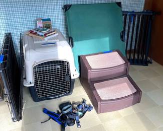 Two Dog Kennels,Pet Stairs,Guardian Gear Elevated Pet Bed,Pet Gate Playpen,Leashes,Harnesses More