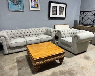 Tufted Sofa and Chairs Orlando Estate Auction
