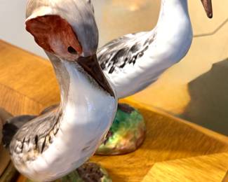 Set of 2  Porcelain Pelicans (Italy)
