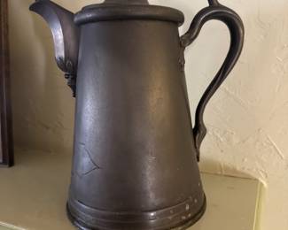 Stimpson's Pewter Patent Double Wall Pitcher. Late 19th C