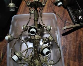 Nice antique brass chandelier