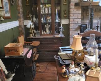 Bow front display cabinet