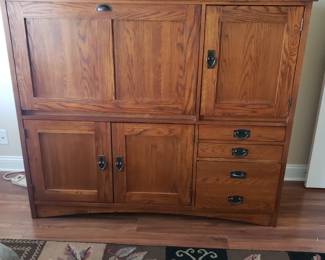 Pull down desk or entertainment center