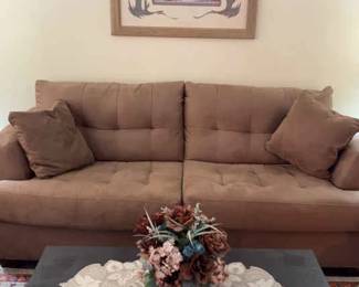 Sofa, Coffee Table, And Art