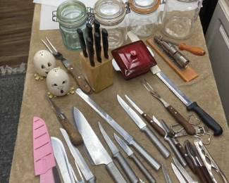 Knives, Silverware And Various Kitchen Do Dads