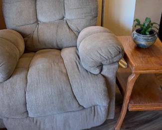 Big, Comfy Chair, Lamp, And Table