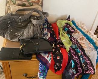 Handbags And Colorful Headscarfs