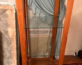 Glass and wood shelf