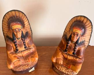 Pair of Jim Beam Indian Decanters