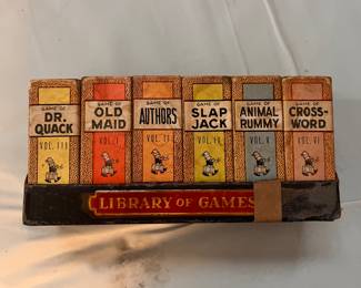 Set of 6  Antique Library of Games