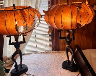 2 MCM 1953 Colonial Art Creations Table Lamps 