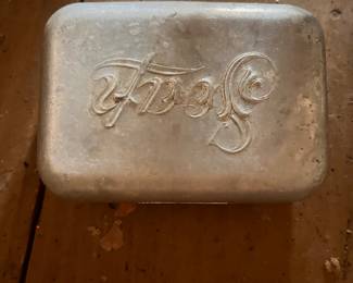 Antique Travel Metal Soap Carrier