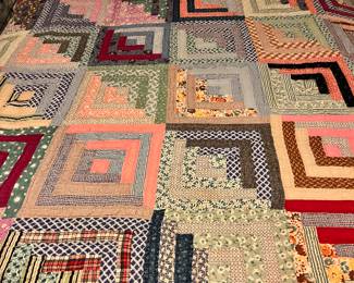 Antique Quilt Hand Pieced and Quilted 