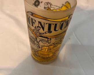 MCM Hazel Atlas KY State Frosted Tumbler. 