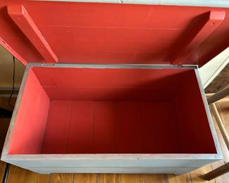 inside of blue trunk