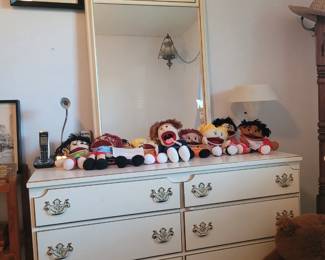 French Provincial Desk, Headboard, Chair and Dresser